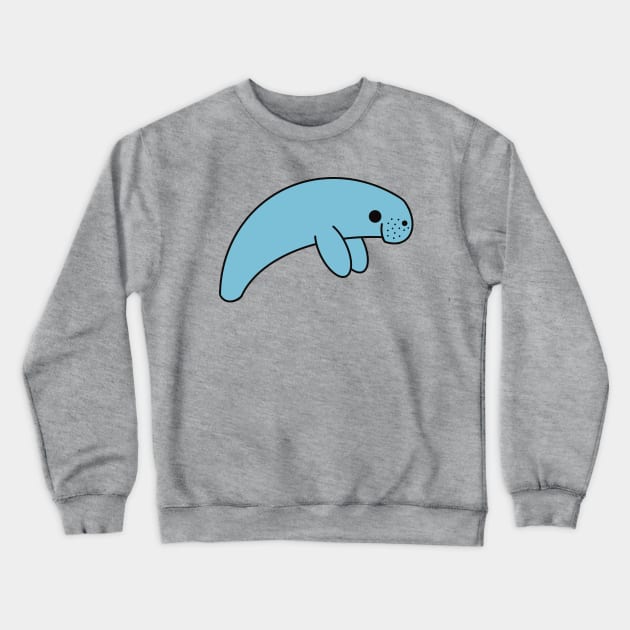 Cute Kawaii Manatee Crewneck Sweatshirt by KawaiiByDice